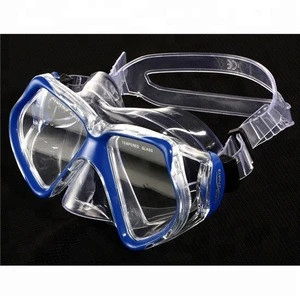 Tempered Glass Scuba Diving Goggles With Rubber Elastic Belt