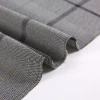 Textile garment wholesale stretch black plaid polyester spandex fabric for jabot blouse