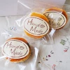 "Thank You" Seal Sticker, Self-adhesive for DIY Cake Packaging Handmade Product Paper Label Stationery Sticker