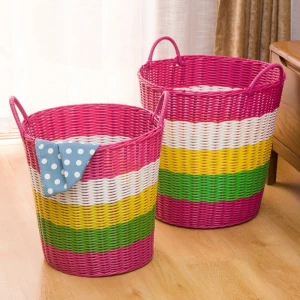 Thick tube woven laundry toy dirty clothes basket storage basket