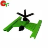 Three arms rotating garden water sprinkler with H base