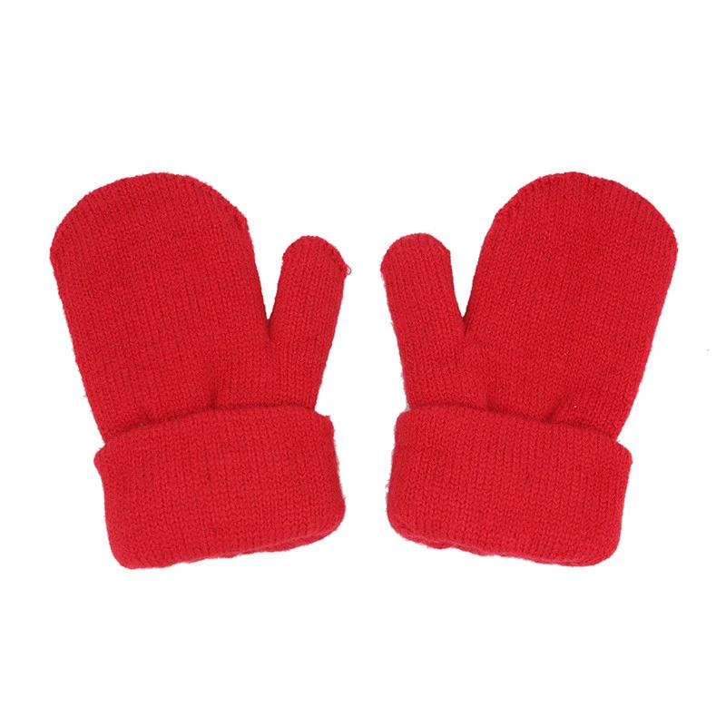 Toddler Child Soft Knit Mitten Baby Winter Knitted Mittens Christmas Gift Gloves