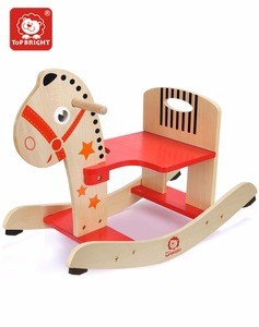 top bright wooden rocking horse ride on toys 120090
