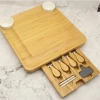 Top Quality Cheese Board and Cutlery Set Unique Bamboo Plate and Serving Tray
