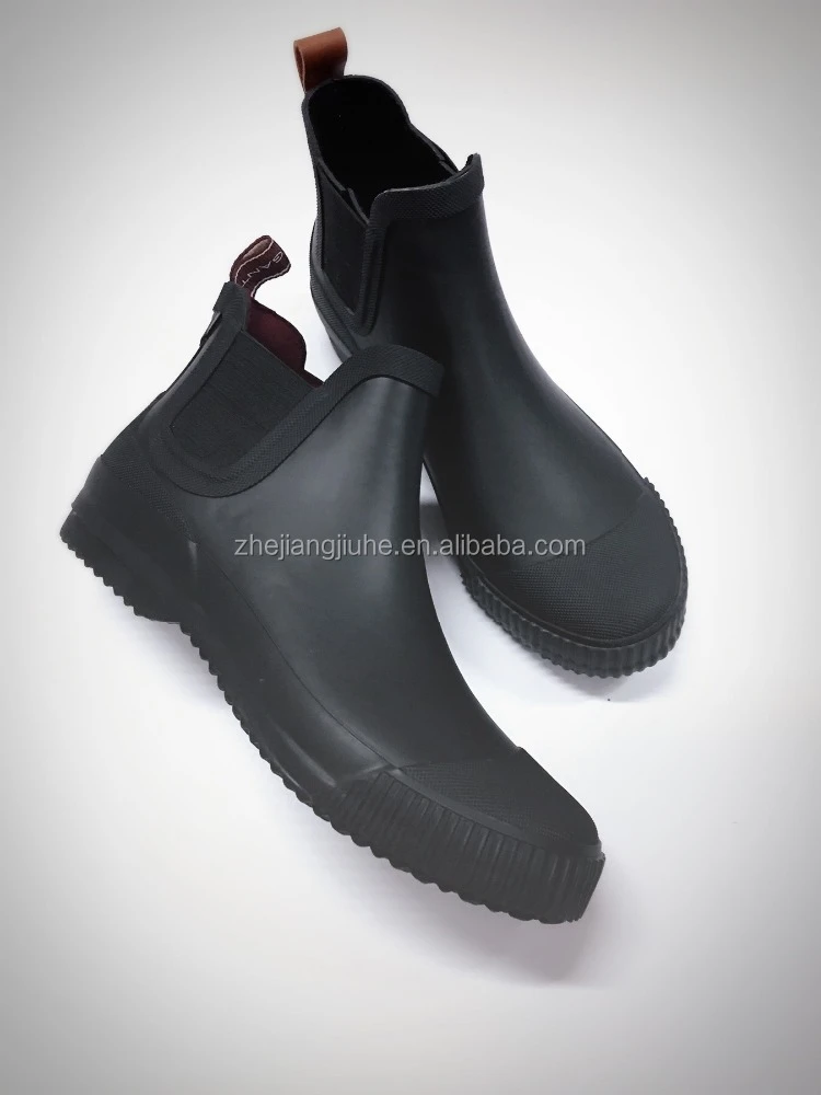 Top Sell Rubber Ankle Black Rain Boots/Chelsea Rain Shoes