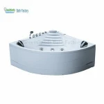 Top Selling 2 Person Acrylic Whirlpools Massage Spa Bathtub In Corner