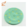 Top selling green embroidery logo custom embroidered french beret