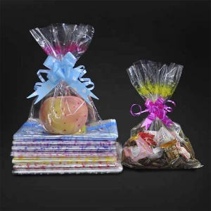 transparent plastic bag Factory supply transparent gift wrapping plastic packing  bag with print