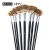 Import Tricolor Wholesale Synthetic Artist Paint Brush with Wooden Golden Tip Handle And Fan Hair Shape from China