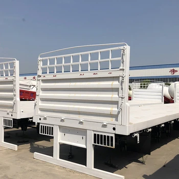 truck trailers low price china manufacturer container flatbed  side wall semi trailer