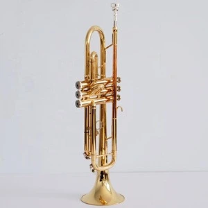 Trumpet play a musical instrument beginner student Bb professional band trumpet brass instrument