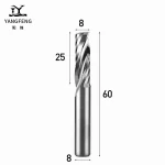 Tungsten carbide single flute spiral up cut end mills cnc router bits cnc acrylic pvc chipboard cutting tools