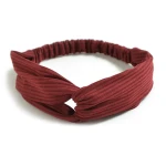 Twist Knot Boho Flower Print Criss Cross Head Wrap Elastic Hair Band