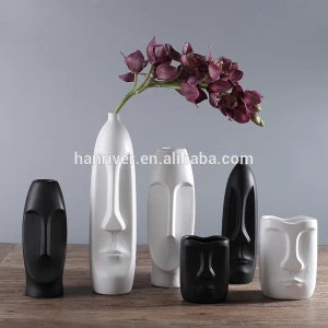 Unique Face Ceramic Porcelain Flower Vase