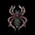 Import Unique Hallowmas Rhinestone Crystal Black Spider Brooch Pin Dress Bag Jewelry For Women Men Brooch from China