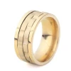 unique rotatable stainless steel rings gold plated 18K ring for Men Dylam jewelry