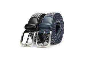 Unisex casual stretch Polyester webbing belt knitted elastic cotton belt