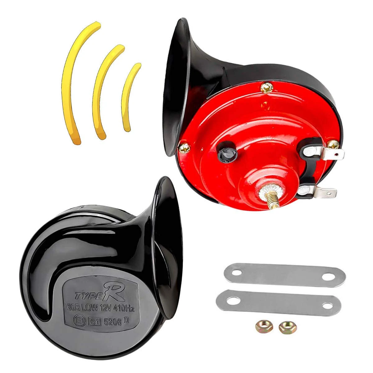 Updated Version Loud 12v 24v Speaker Horns Electric Auto Snail Horn Motorcycle Car Horn