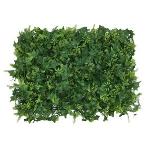 UV Outdoor Fake Grass Hedge Jungle Vertical Plants Wall Artificial Wall Hanging Plant Green Grass Wall for Home Decoration