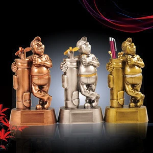 Various color Tall resin golf funny figurine crafts
