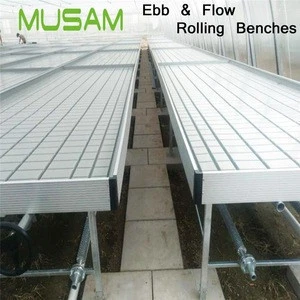Vegetable Seeds Farming Rolling Bench, Outdoor Long Wood Benches