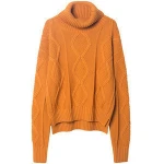 Warm and Thickened Knitted Pullovers heavy cashmere wool women sweater top