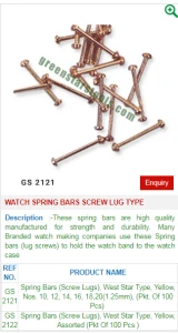 Watch Spring Bars Screw Lug Type Watch Making Tools - Watch Tools