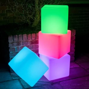 waterproof 16color change rechargeable led cube rgb 10x10x10 / led cube light for bar/cafe/garden/home decoration