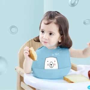 Waterproof Customizable Baby Bibs Baby Plastic Bibs Saliva Dripping Soft Edible Silicone Baby Long Bib