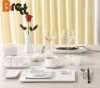 Western Ceramic Plate Set Dinnerware With Line Design