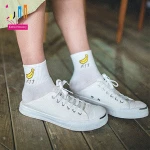 White badge girl cotton breathable girl socks