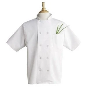 White Color 100 % Cotton Fabric Kitchen Staff Uniform