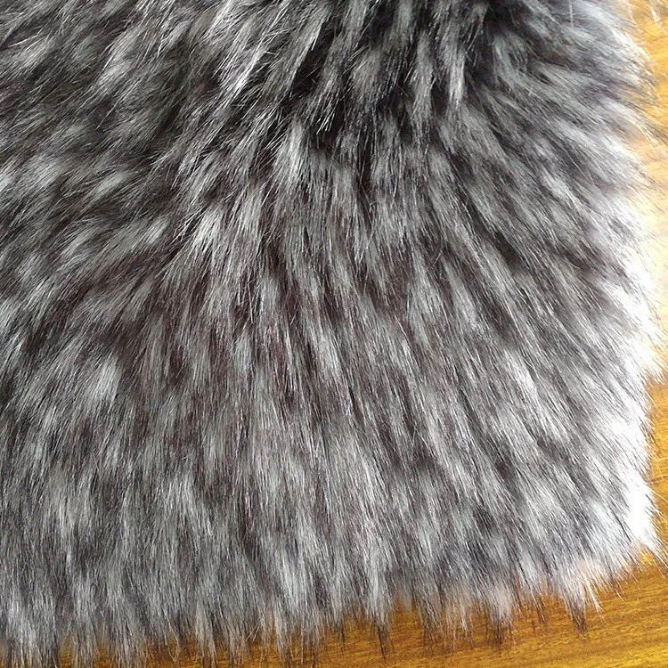 Wholesale Acrylic Polyester Long Hair Jacquard Faux Animal Fake Fur Fabric
