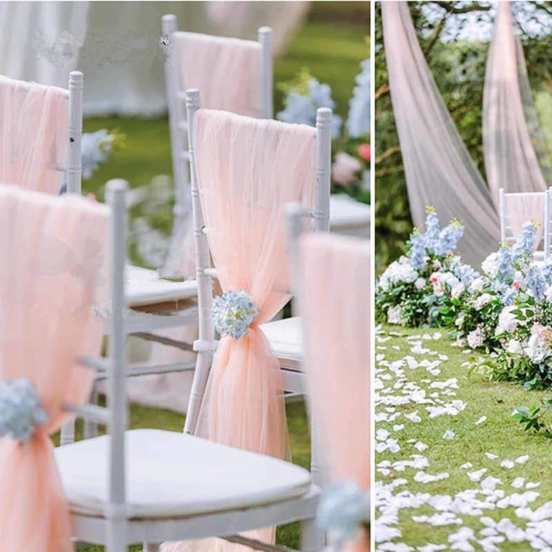 Wholesale Chair Wedding Decoration White Fabric Outdoor Wedding Decoration