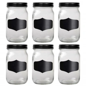 wholesale clear wide mouth glass juice drinking mason jar glass storage jar and bottle with seal screw metal top lid