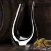 Wholesale Colorful U shape glass wine decanter