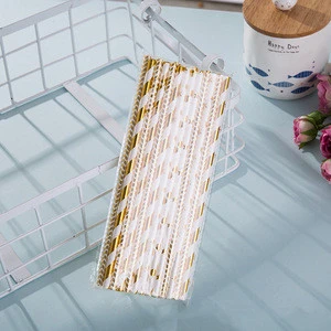 Wholesale custom printed paper straws  biodegradable  Party Supplies Bar Accessories drinking paper straw