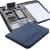 Import Wholesale Customized A4 Document File Folder Business Blue Fabric Canvas Zipper Portfolio With Phone from China