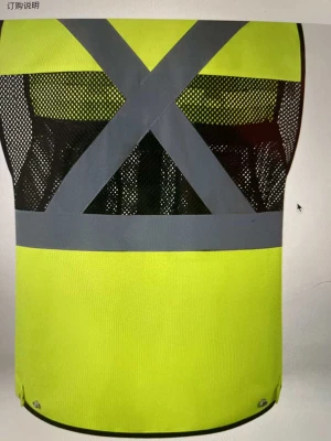 Wholesale Customized Logo Printed Hi Vis Reflective Security Construction Safety Vest With Zipper Closure