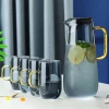 Wholesale Eco-friendly Temperature Resistant Household Glass Water Pitcher Alkaline Glass Water Pitcher Grey Glass Water Pitcher