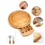 Import Wholesale Factory Price custom logo wooden bamboo charcuterie platter and serving cheese board set with with cutlery set from China