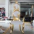 Import Wholesale High Back Gold French Leather Wood Carving Dining Chair from China