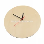 Wholesale Home Decorative 17cm Round Shape Printable Plywood Blank Sublimation Wall Clock