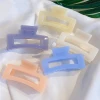 Wholesale Korean claw clips hair accessories matte hair claw large square acetate acrylic hair claw clip