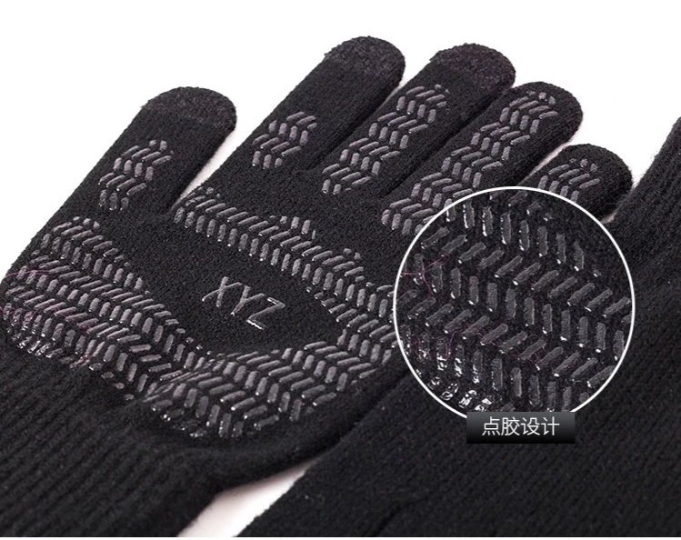 wholesale Non-slip Winter Glove Unisex Warmer Magic Knitted Acrylic Winter Glove Logo Funny Winter Touch Screen Gloves