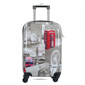 Wholesale OEM Custom Printed ABS PC Hard Shell Trolley Luggage
