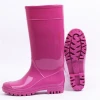 Wholesale promotion custom women rubber rain boots with handle womans high tube rainboots