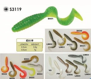 Wholesale soft curly tail grub fishing lure