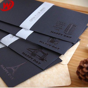 Wholesales New Designs Paper Envelopes Vintage Black European Style For Card Scrapbooking Gift Letter