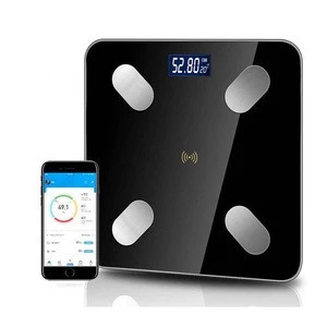 Wireless Digital Bathroom Scale  with iOS &amp; Android App bluetooth body fat scale with 13 Measurements